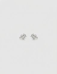 گوشواره طرح قلب گره‌ای زنانه نگین‌ دار N998