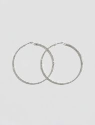 گوشواره حلقه‌ای نگین‌دار زنانه مینیمال