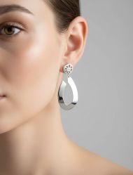 گوشواره آویزی اشکی براق زنانه