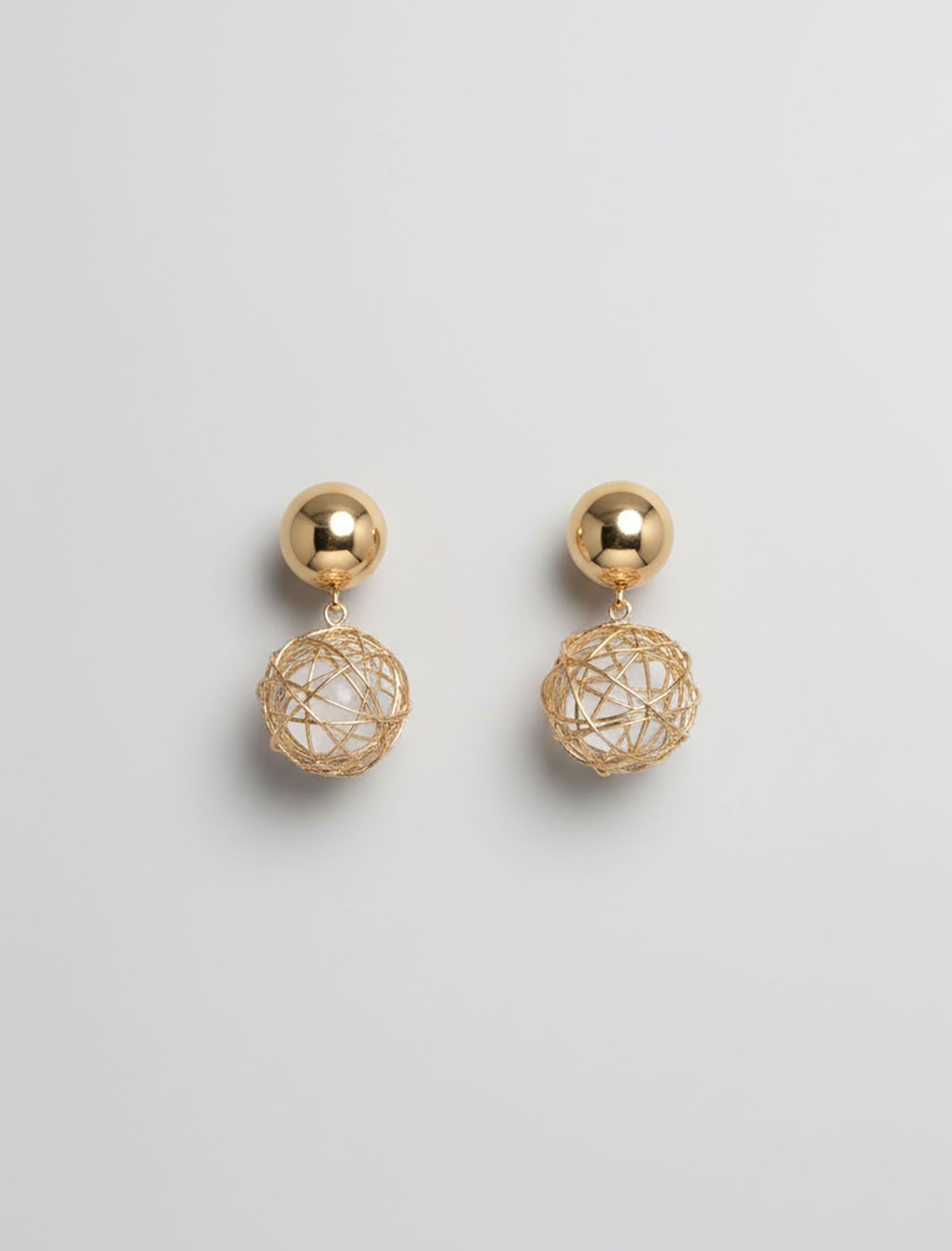 گوشواره آویزی کروی زنانه