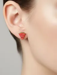 گوشواره هندوانه میخی زنانه