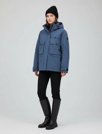 کاپشن زنانه کلاه دار N1033