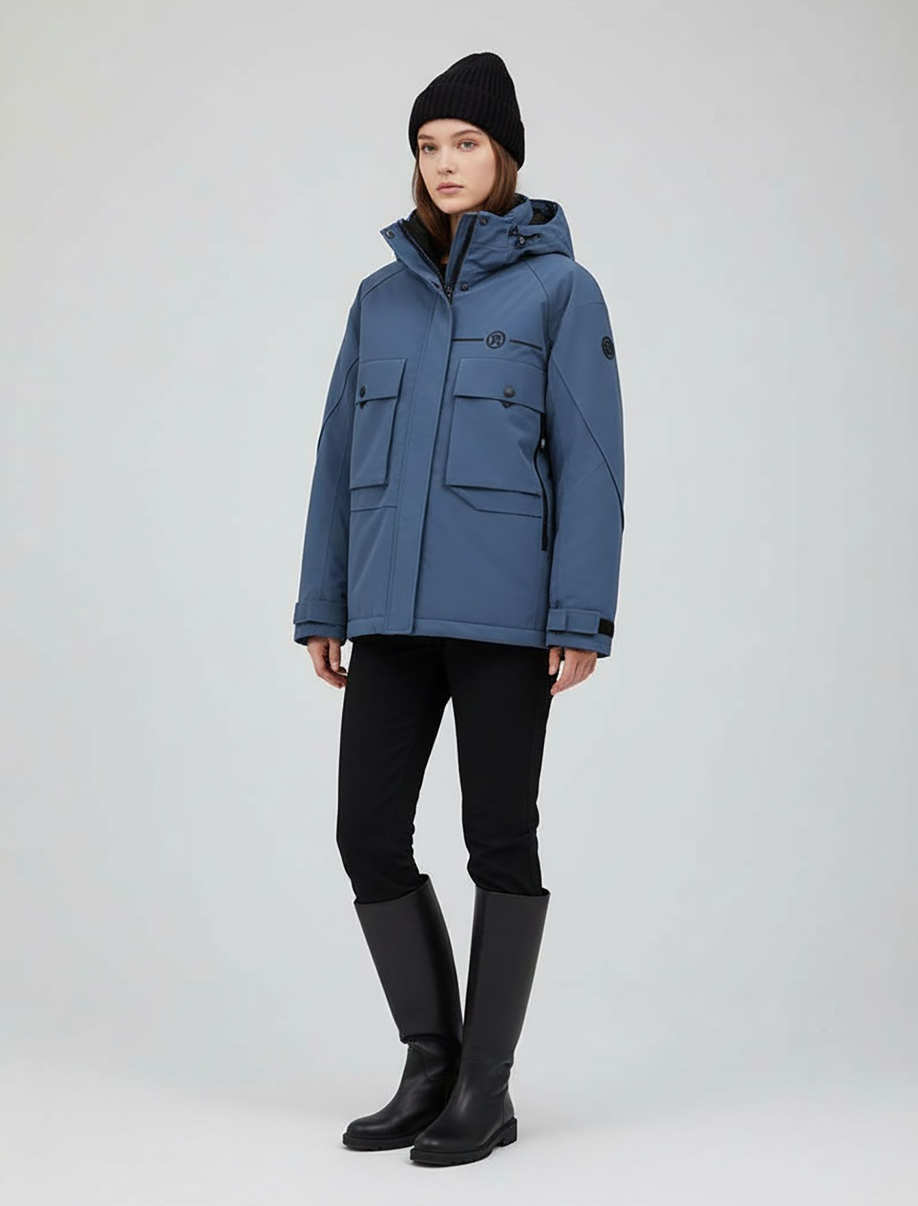 کاپشن زنانه اسپرت کلاه دار