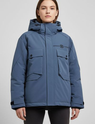 کاپشن زنانه اسپرت کلاه دار N1033