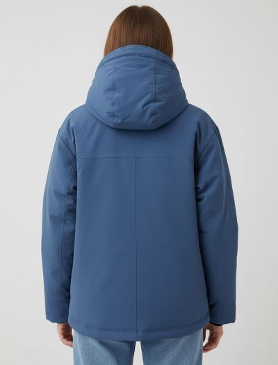 کاپشن زنانه اسپرت کلاه دار N1033