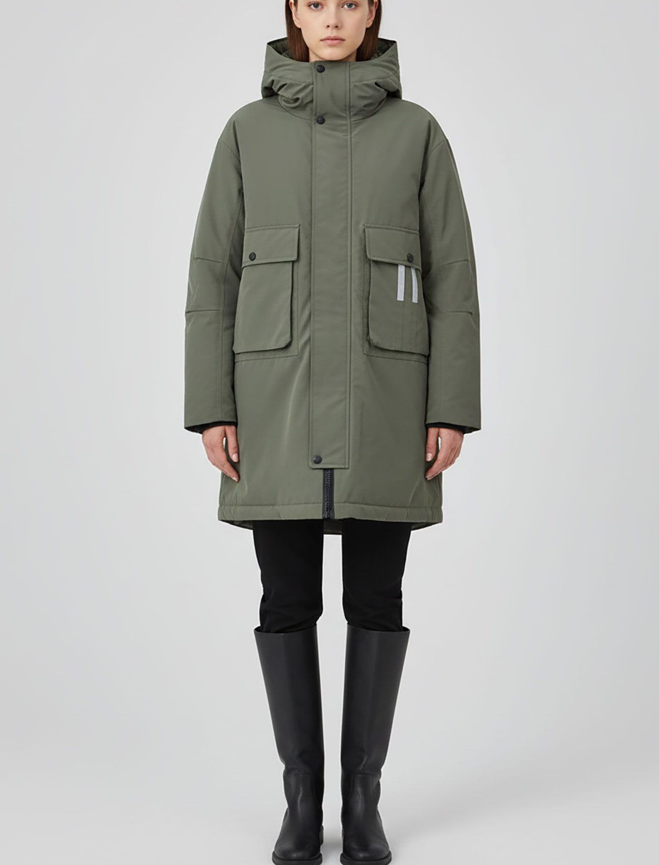 کاپشن پارکا زنانه کلاهدار N1035