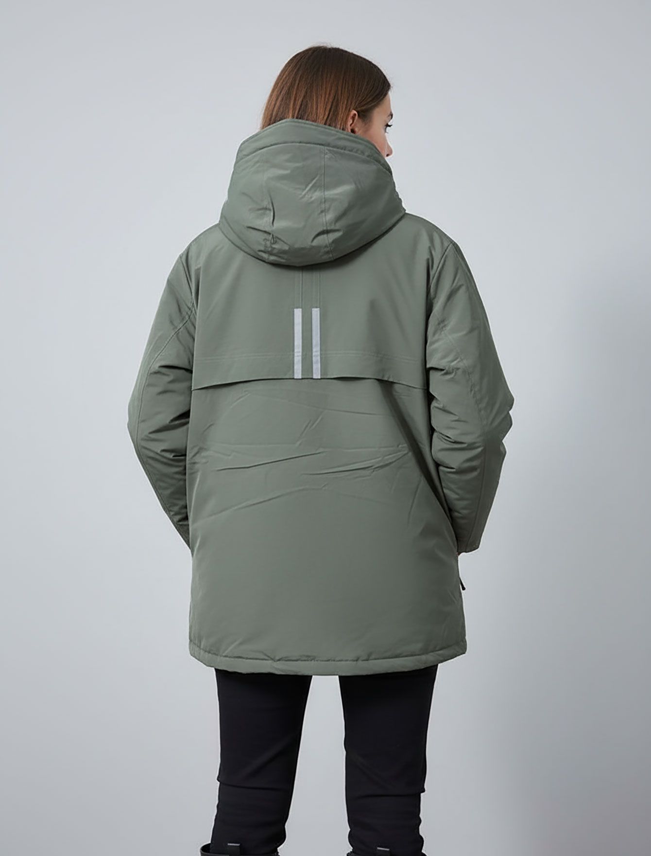 کاپشن پارکا زنانه کلاهدار N1035