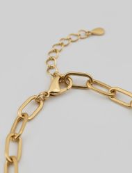 گردنبند زنجیری طلایی زنانه تیتانیومی