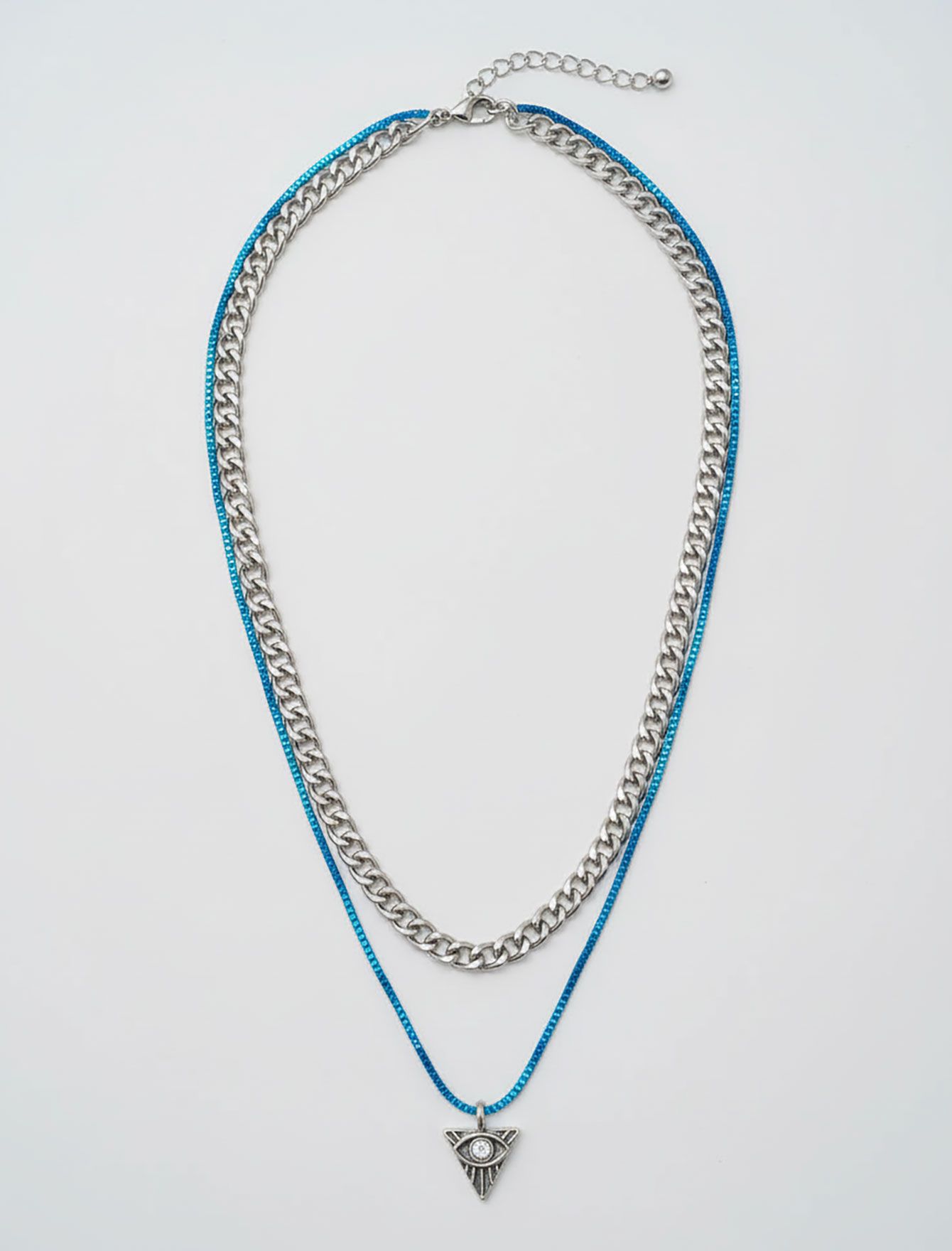 گردنبند دو لایه زنانه چشم مثلثی