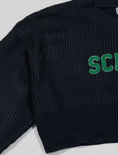 کراپ بافت زنانه چاپ SCHOOL 1046