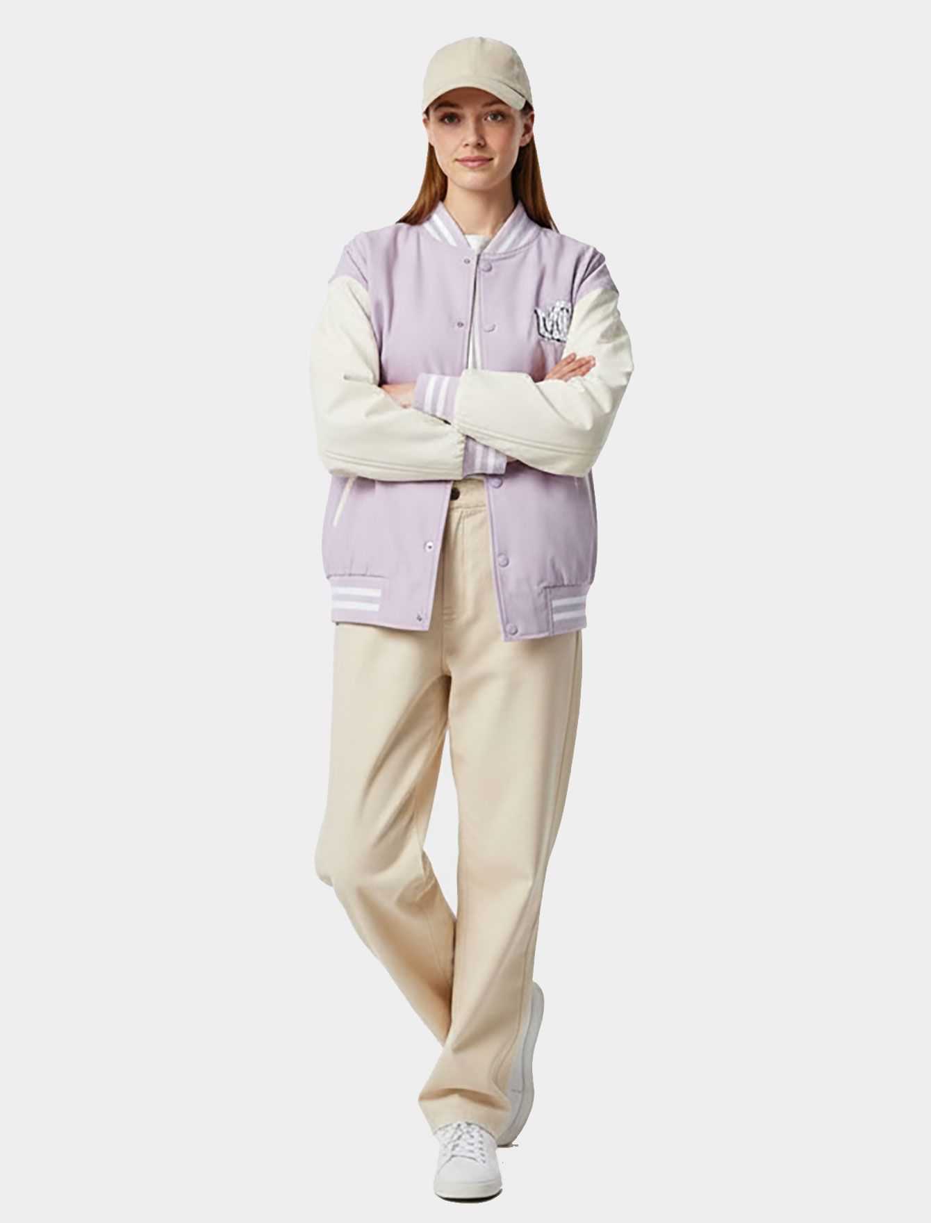 بامبر زنانه گرافیکی پاستلی