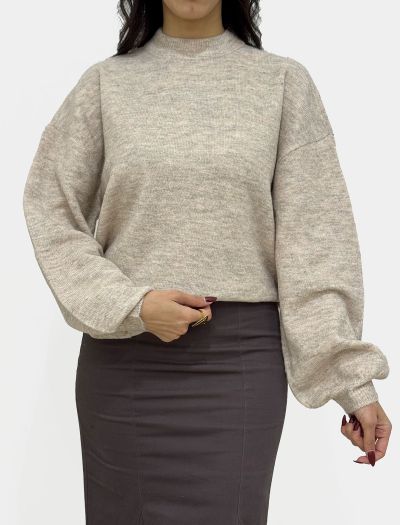 پلیور بافت یقه ایستاده زنانه