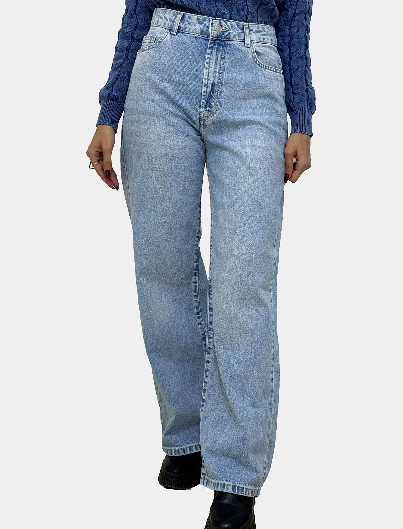 شلوار جین نیم بگ زنانه