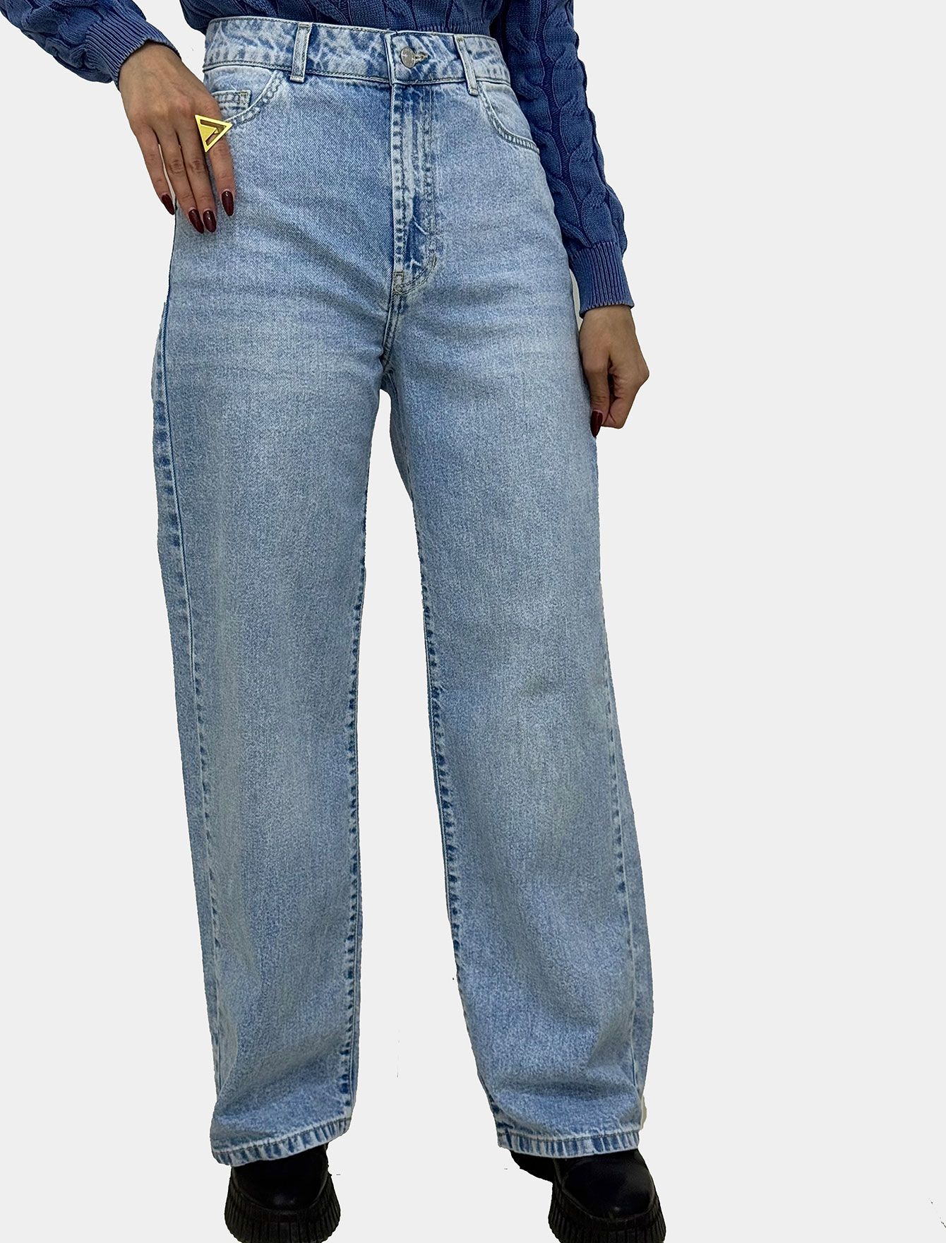 شلوار جین نیم بگ زنانه