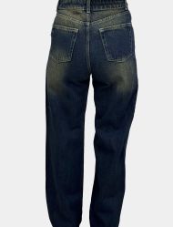 شلوار جین نیم بگ زنانه لبه ریش‌دار 1108