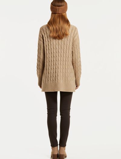 سویتر بافت یقه اسکی زنانه 1090