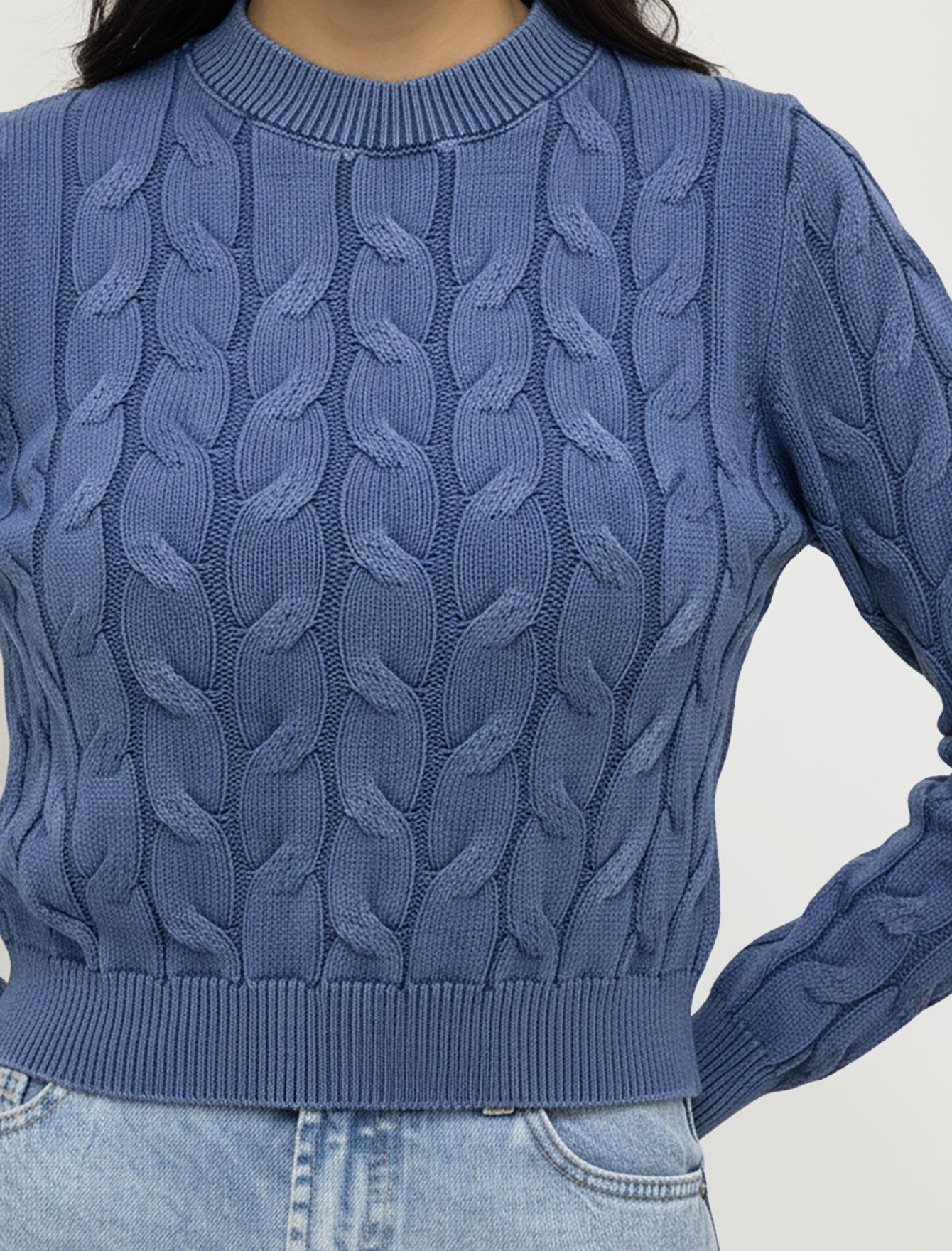 سویتر کراپ برجسته زنانه 1095