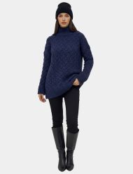 سویتر بافت درشت یقه اسکی زنانه 1080