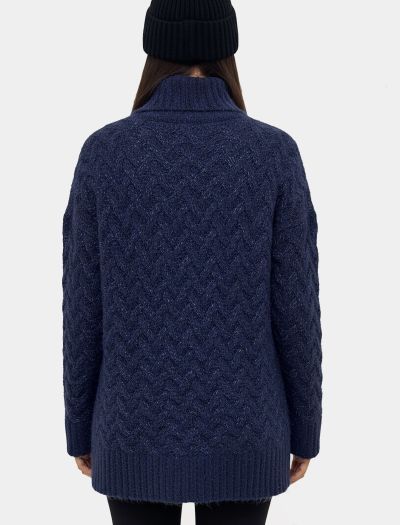 سویتر بافت درشت یقه اسکی زنانه 1080