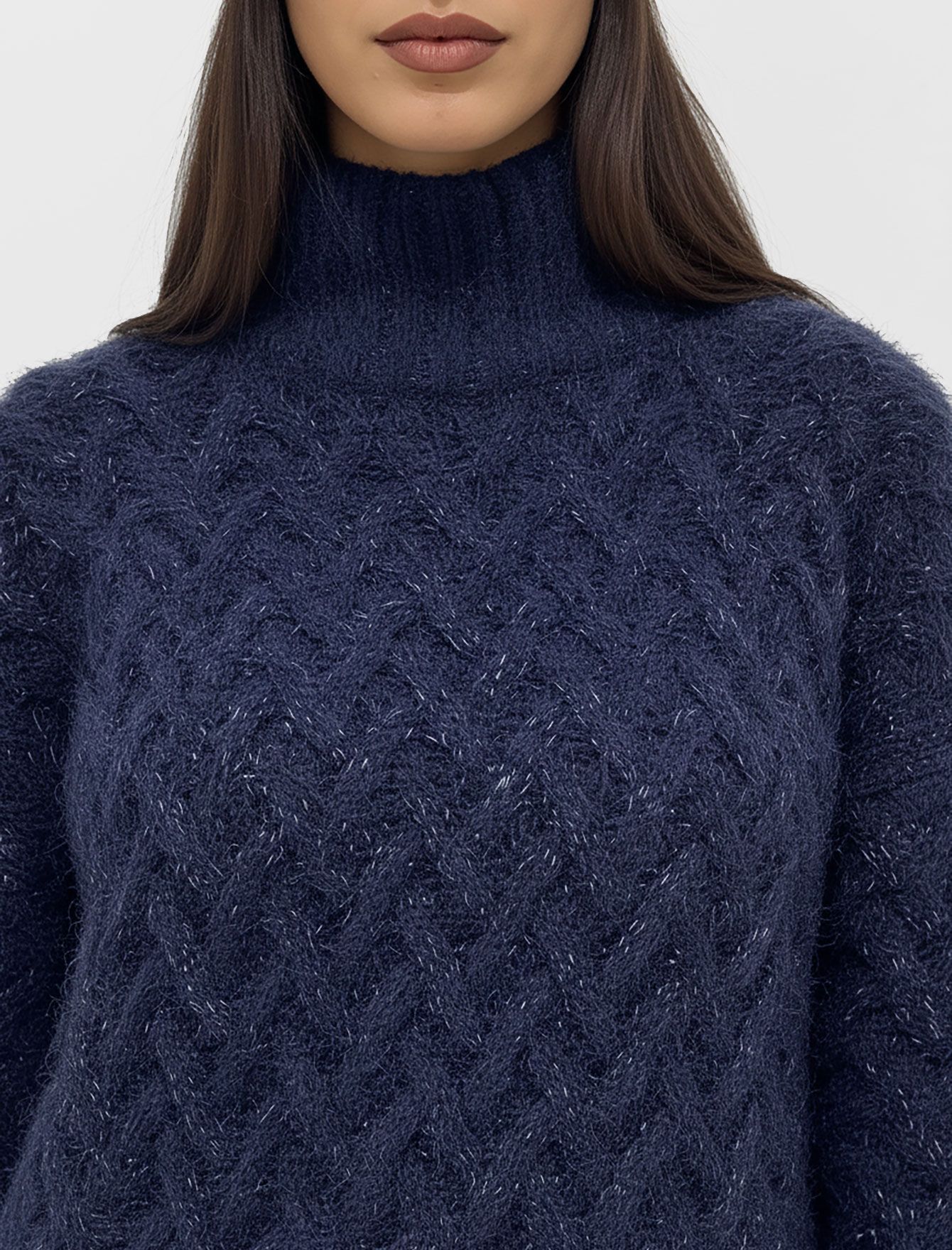 سویتر بافت درشت یقه اسکی زنانه 1080