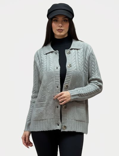 ژاکت بافت دکمه دار زنانه 1121