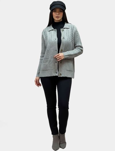 ژاکت بافت دکمه دار زنانه 1121