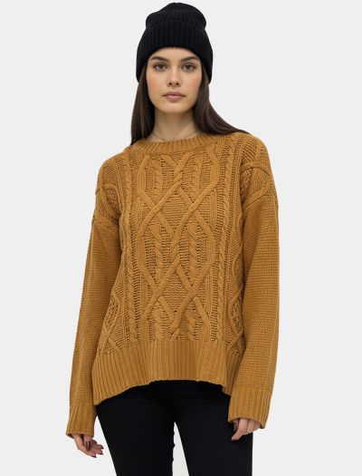 سویتر بافت درشت طرحدار زنانه 1085