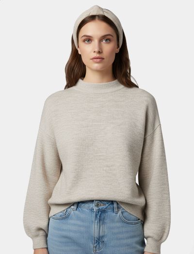 پلیور بافت یقه ایستاده زنانه 1116