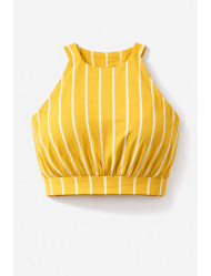 ست کراپ دامن زنانه بلند راه‌راه