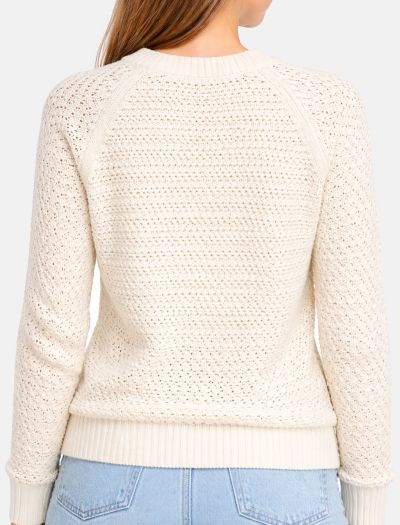 پلیور بافت مشبک یقه گرد زنانه 1115