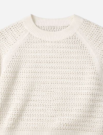 پلیور بافت مشبک یقه گرد زنانه 1115