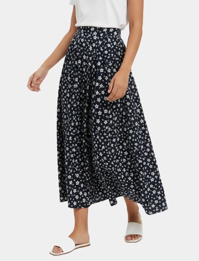 دامن بلند نخی زنانه طرح ستاره