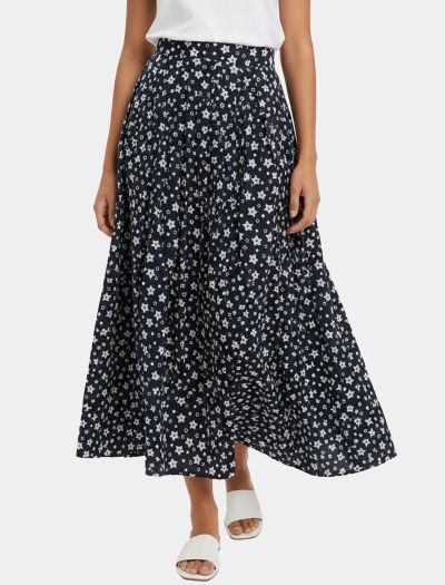 دامن بلند نخی زنانه طرح ستاره