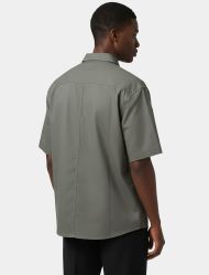 پیراهن کتان دو جیب آستین کوتاه