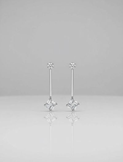 گوشواره آویز کریستالی مینیمال زنانه