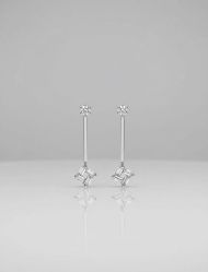 گوشواره آویز کریستالی مینیمال زنانه