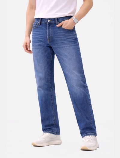 شلوار جین راسته مردانه آبی روشن