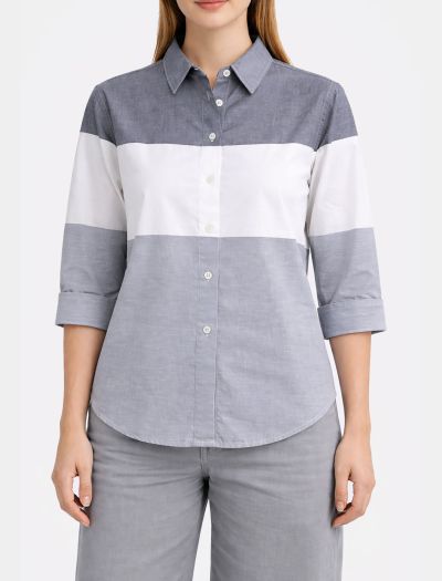 شومیز زنانه کلاسیک آستین سه ربع