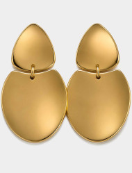 گوشواره طلایی دخترانه مینیمال تیتانیوم طرح ساده