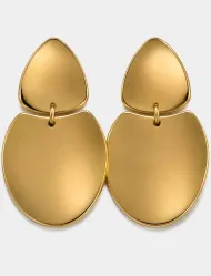 گوشواره طلایی دخترانه مینیمال تیتانیوم طرح ساده