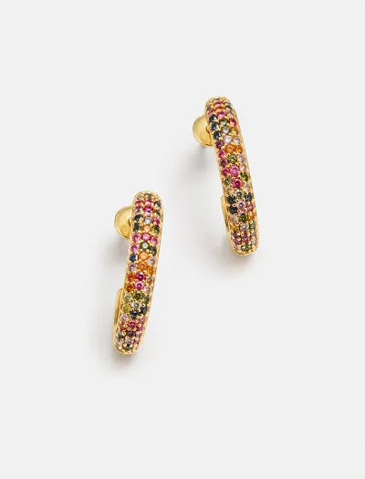 گوشواره حلقه ای نگین دار