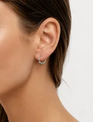 پیرسینگ گوش دخترانه حلقه ای رنگ نقره‌ای